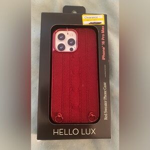 Red Sweater Phone Case for iPhone 16 Pro Max
